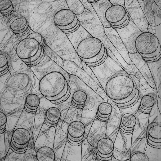 Zeichnung von Flaschen aus verschiedenen Perspektiven