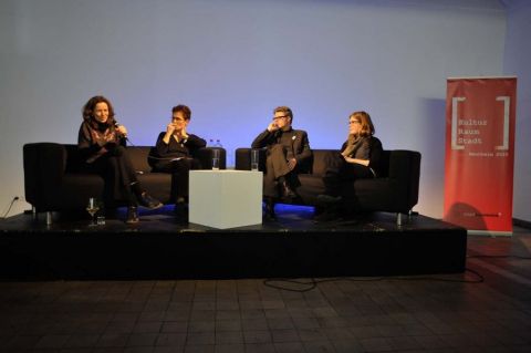 Podium (v.l.) K. Tiedemann, G. Oßwald, F. Malzacher, M.Mohren (Foto: Empl). 